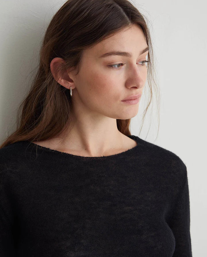 Fine Knit Jumper - Black