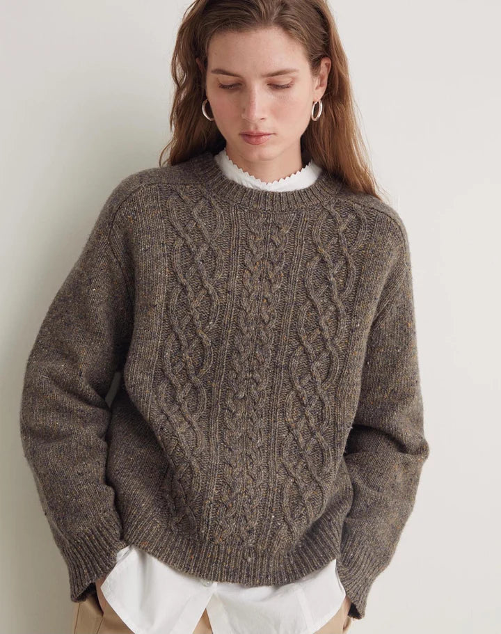 Cable Knit Jumper - Grey