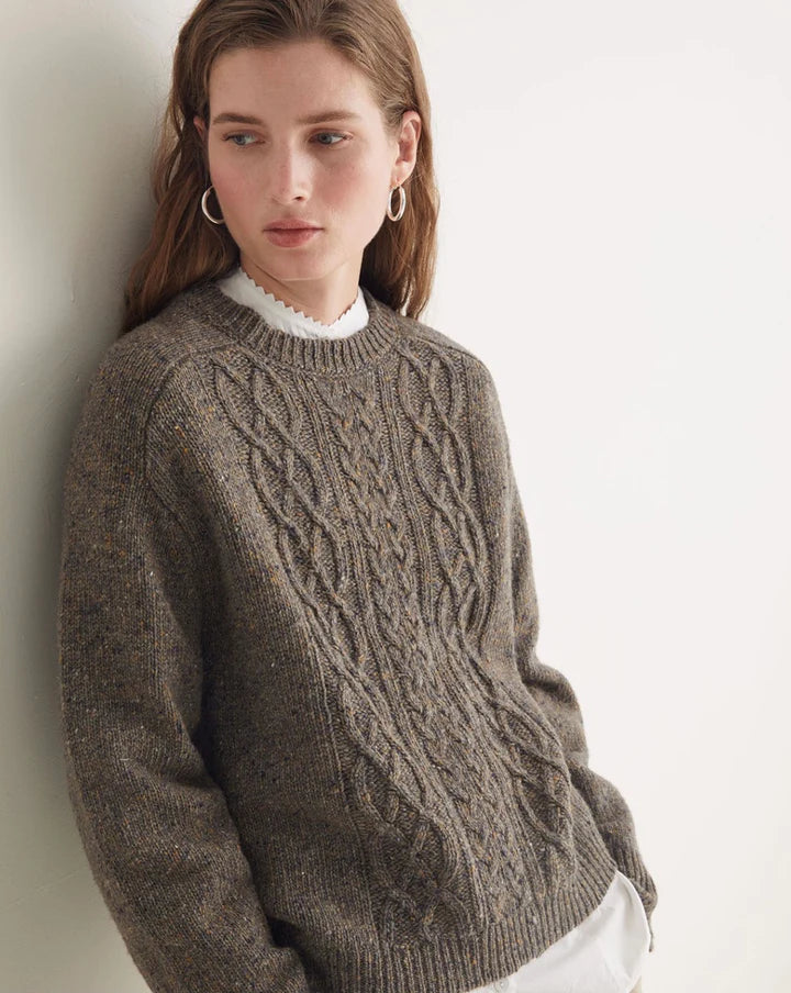 Cable Knit Jumper - Grey