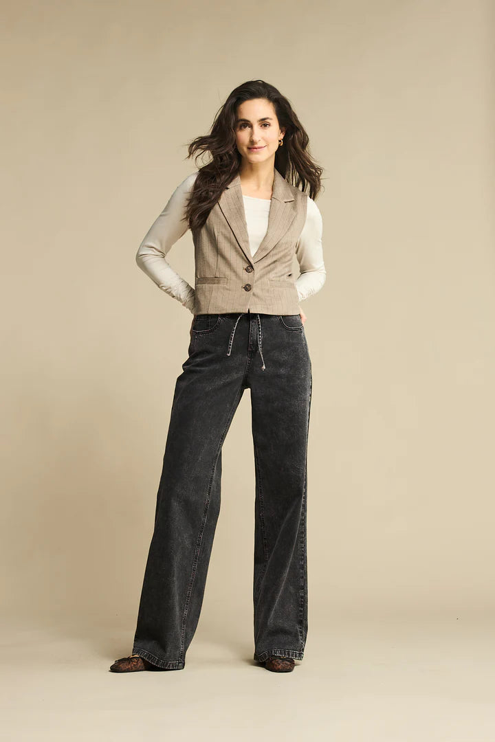 Claudette Wide Trouser - Black