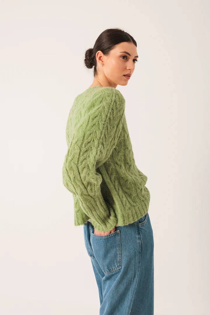 Cable Knit Jumper - Matcha