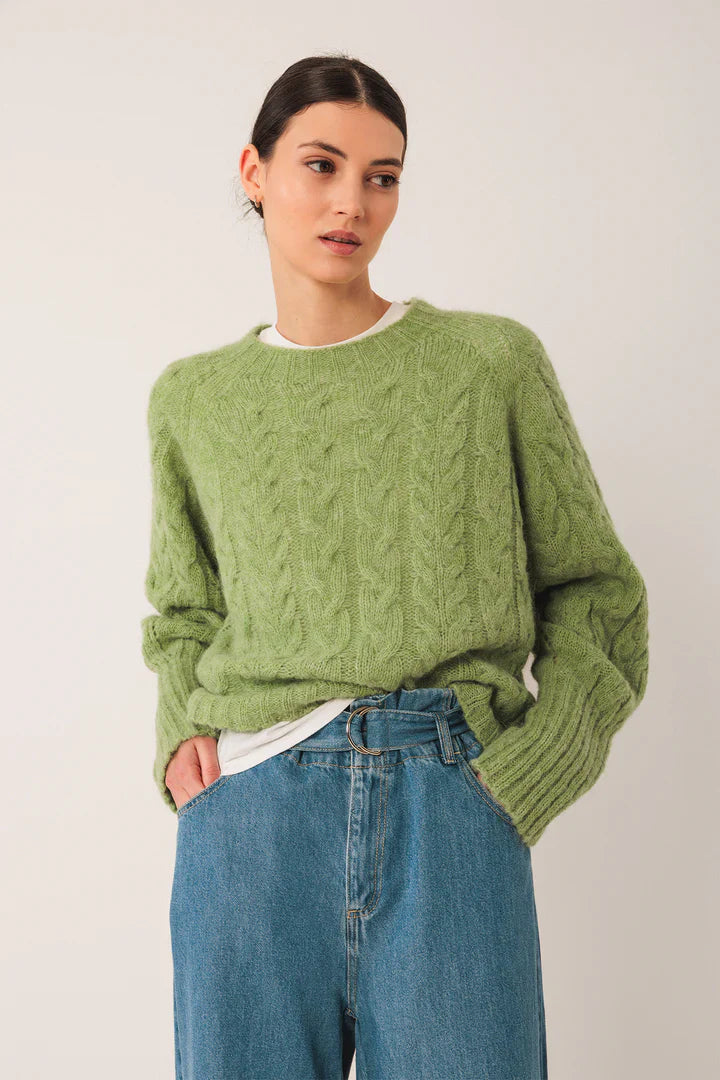 Cable Knit Jumper - Matcha